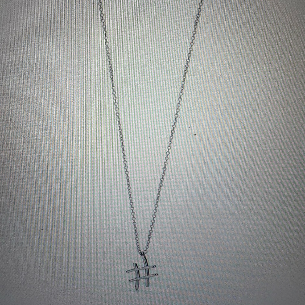 Tiffany & Co Paloma Picasso Silver Hashtag Necklace